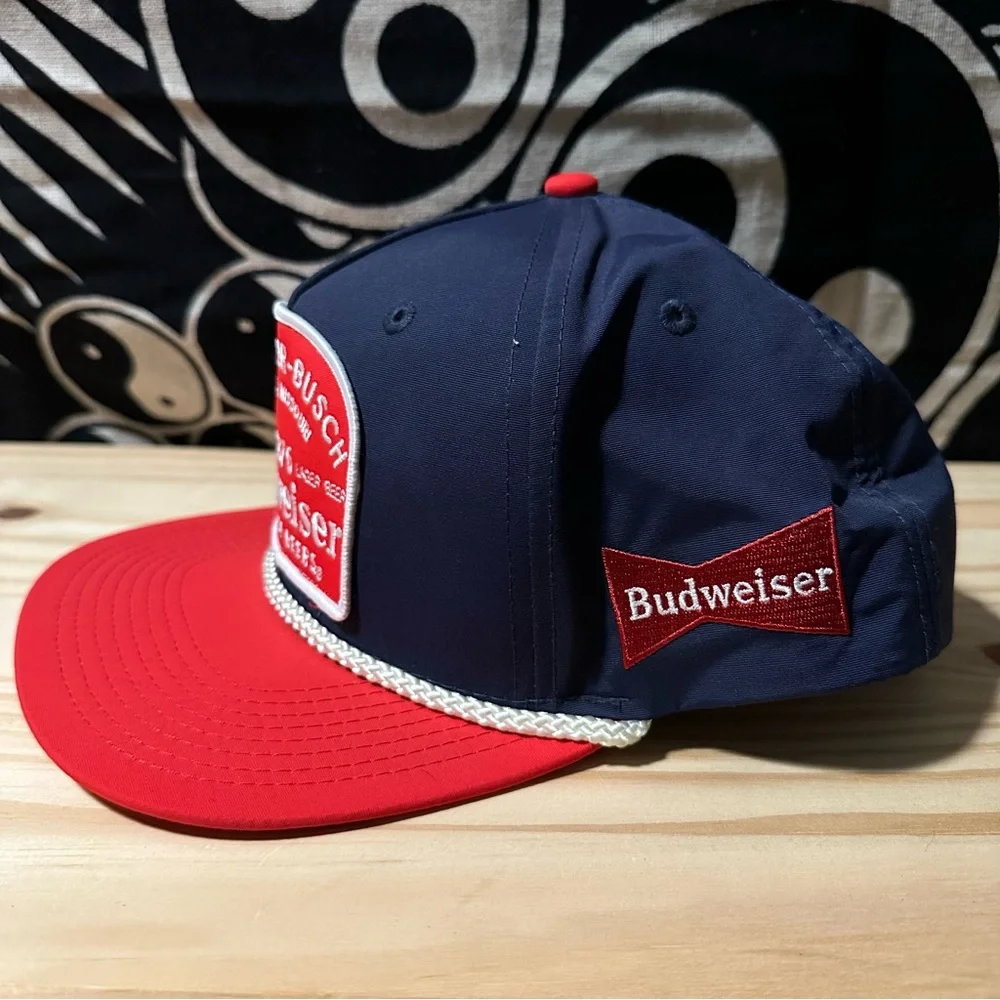 Budweiser Beer Vintage Style Snap Back Hat - Picture 2 of 3